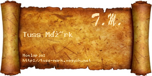 Tuss Márk névjegykártya